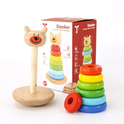 Wooden Bear Rocking Tower
