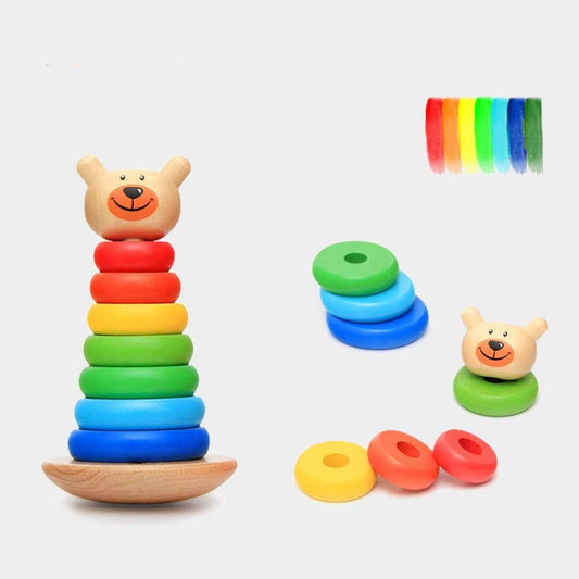 Wooden Bear Rocking Tower