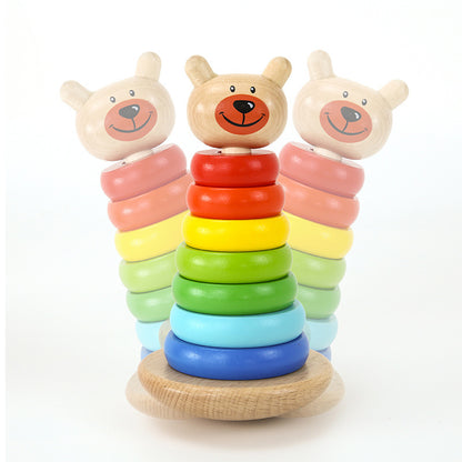 Wooden Bear Rocking Tower