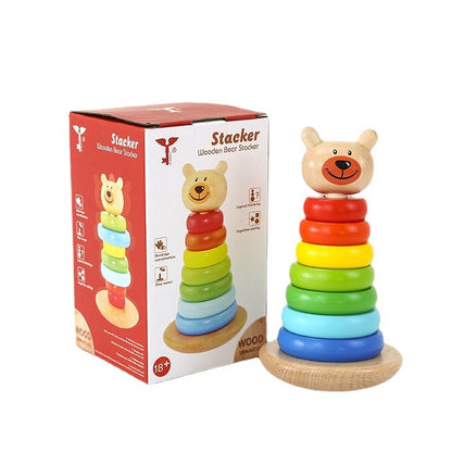 Wooden Bear Rocking Tower